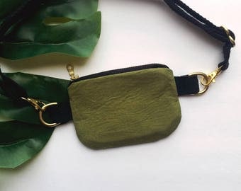 Olive Green Mini Waist Pouch
