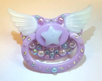 Star w Wings decorated Adult pacifier abdl cgl