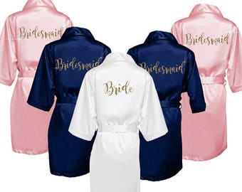 Bridesmaid Robes - Satin Bridesmaid Robes - Bridal Party Robes - Personalized Bridesmaid Robes - Bridesmaid Gifts - Robe - Satin Robes