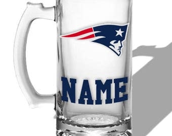 Personalized beer mug New England Patriots, Gift