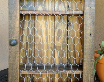 Rustic Wall Cabinet made from Reclaimed & Repurposed Pallet Wood