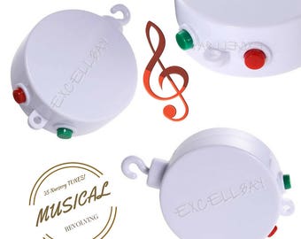 35 Tune Rotating Music Box, Bauble and beads mobiles.