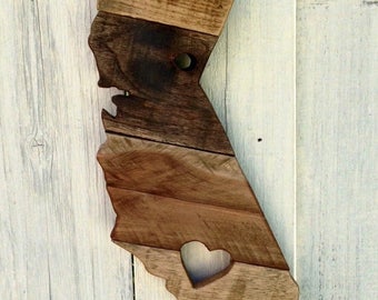 ON SALE Reclaimed Wood California Sign - Wooden California - Rustic Home Decor - State Signs - California Wall Art - California Decor - Wall