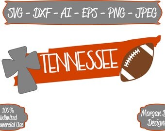 Tennessee SVG - Faith Football Tennessee SVG - Tennessee Football SVG - Files for Silhouette Studio/Cricut Design Space