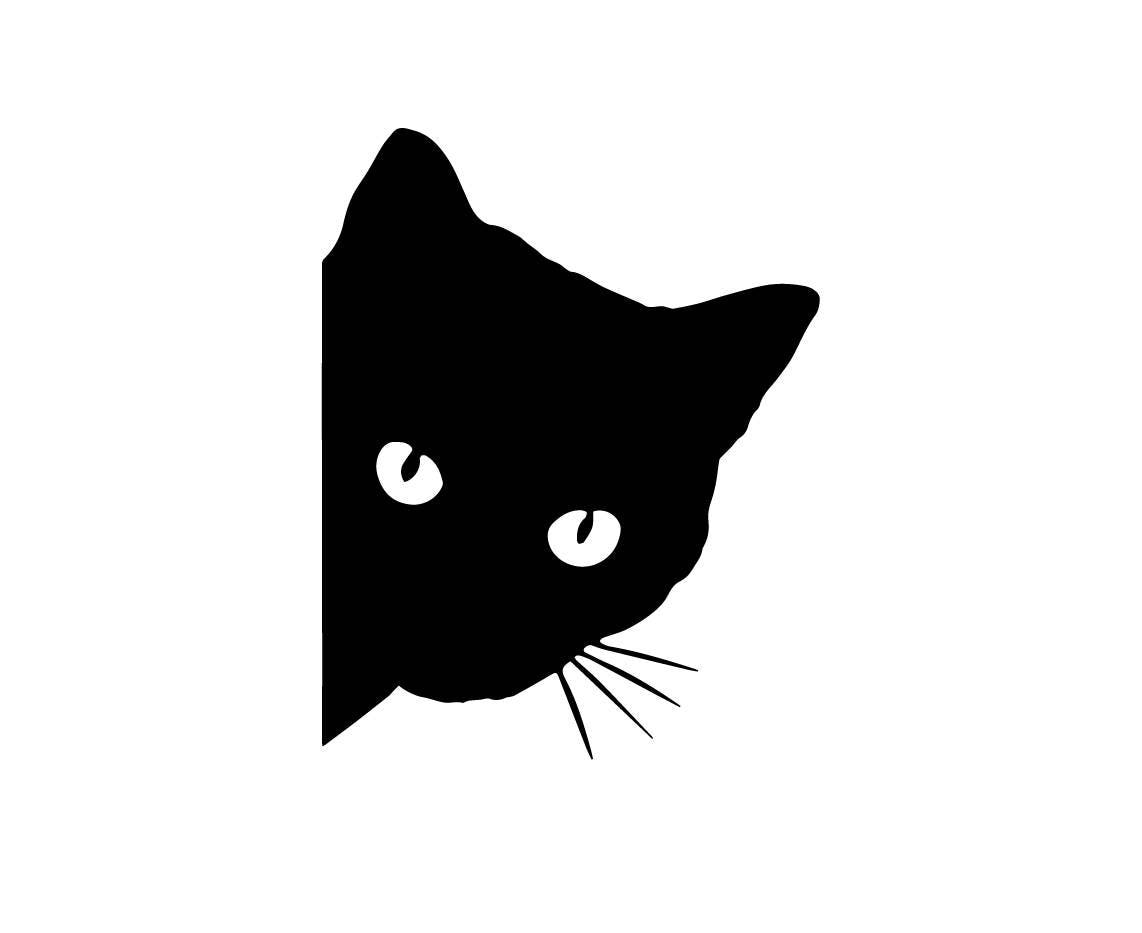 Download Peeking cat download, unique cat svg, dxf, eps, ai, png, instant download, funny cat file, crazy ...