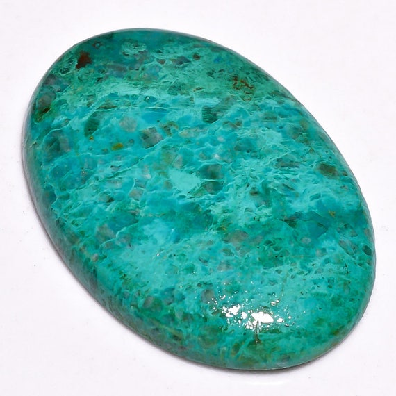 Beautiful Chrysocolla Gemstone Cabochon Size 40x28x6 MM Weight