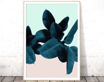 Leaves Print, Tropical Printable Art, Tropical Leaf Print, Tropical Leaves, Plant Prints, Tropical Plant Print, Tropical Wall Art Decor