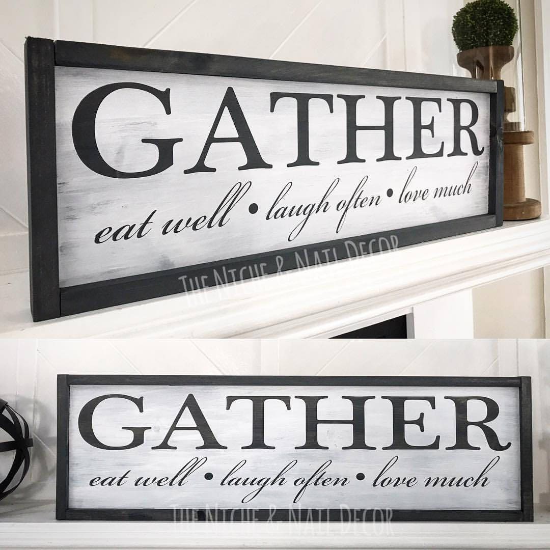 Gather Kitchen Sign Kitchen Decor Wedding Gift Kitchen