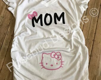 Hello Kitty Inspired Pregnancy/Maternity/Mom/Dad/Big Brother/ Big Sister/ Big Dog Brother - Family announcement shirts