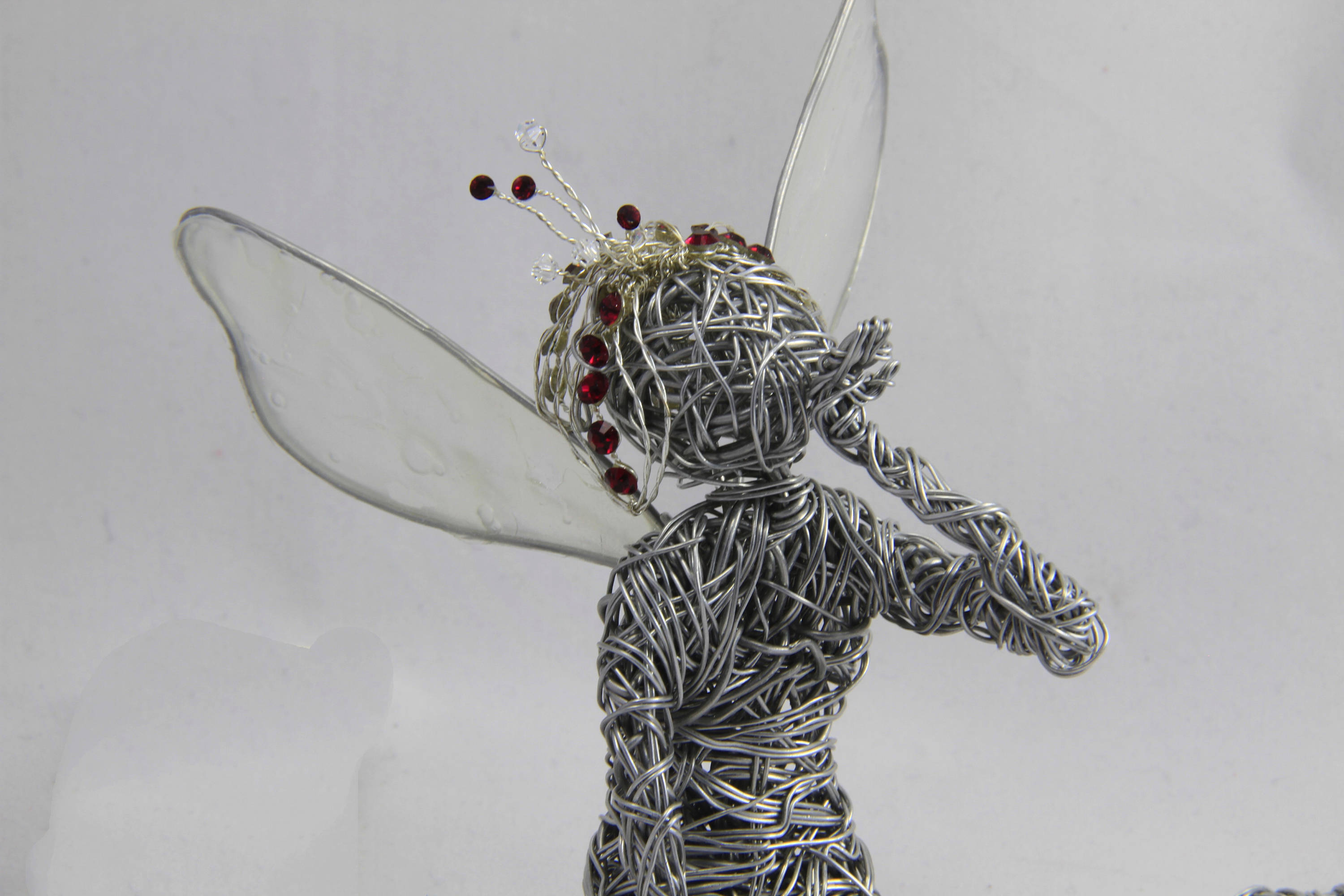 Fairy Sculpture / Wire Fairy / Fairy with jewelled headdress