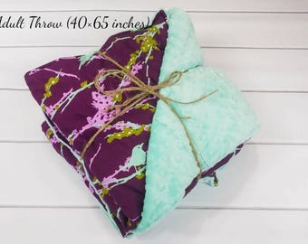 Weighted Blanket for Adult (40in x 65in) - Custom Weighted Blanket - Choose Your Weight - Choose Your Fabric - Adulted Weighted Blanket