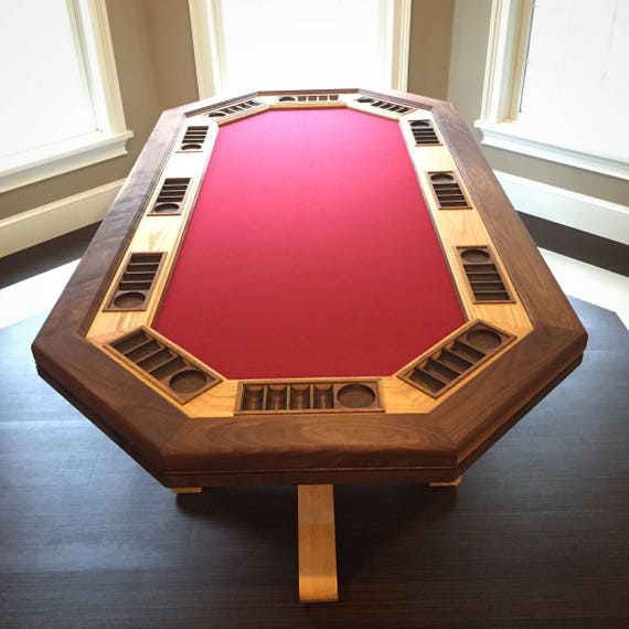 Professional 12 seat Hardwood Poker Table game room/man cave