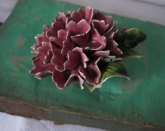 Antique French ceramic flower