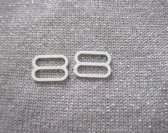 LOT 2 fasteners 8 (1.5 cm x 1,1 cm) steel for bra straps