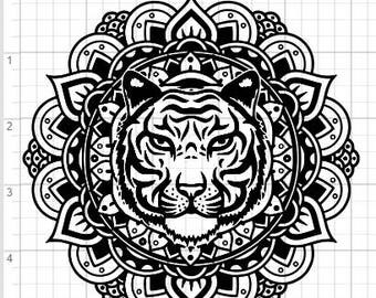 Download Zentangle tiger | Etsy