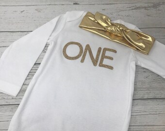 First birthday onesie, girls first birthday onesie, baby girl onesie, first birthday,
