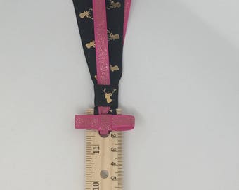 Pink and Black Glitter Badass Girl Ribbon Planner Ruler Back To School Home Office School Supplies Read