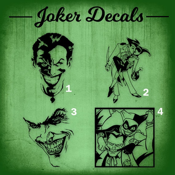 JOKER decals Choose you Style Color and Size