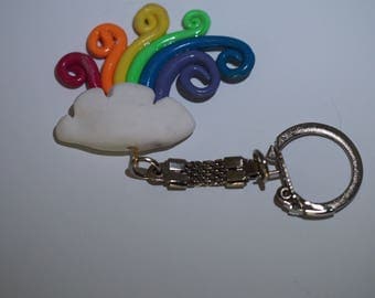 Book Bag Bling, Keychain, Rainbow, Cloud, Rainbow and Cloud, mushroom,Piggie, Pink Pig, dolphin, Turtle, Faux Ivory turtle