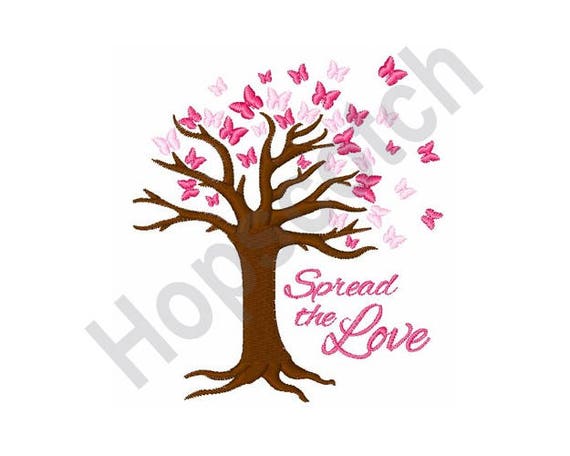Spread love machine embroidery design 4 x 4 hoop tree Spread love machine embroidery design 4 x 4 hoop tree