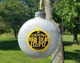 Solar Eclipse Ornament - Great American Solar Eclipse - Christmas Ornament - Personalized Christmas Ornament - Custom Christmas Ornament