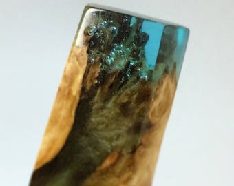 Resin Wood Necklace Pendant - Wooden Necklace - Boho Gift for Him Her - Resin Jewelry Jewellery - Burl Wood - Bois Holz Harz