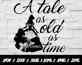 Download Tale as old as time svg | Etsy