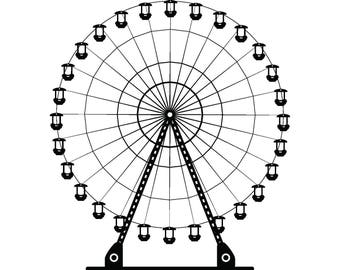 Ferris wheel clipart | Etsy