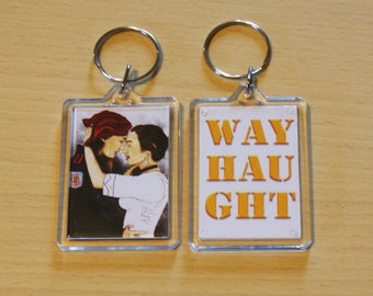 Wayhaught (2) keychain. Full colour original digital art. Wynonna Earp, Waverly & Nicole, gift, plastic, photo, keyring, lgbtq