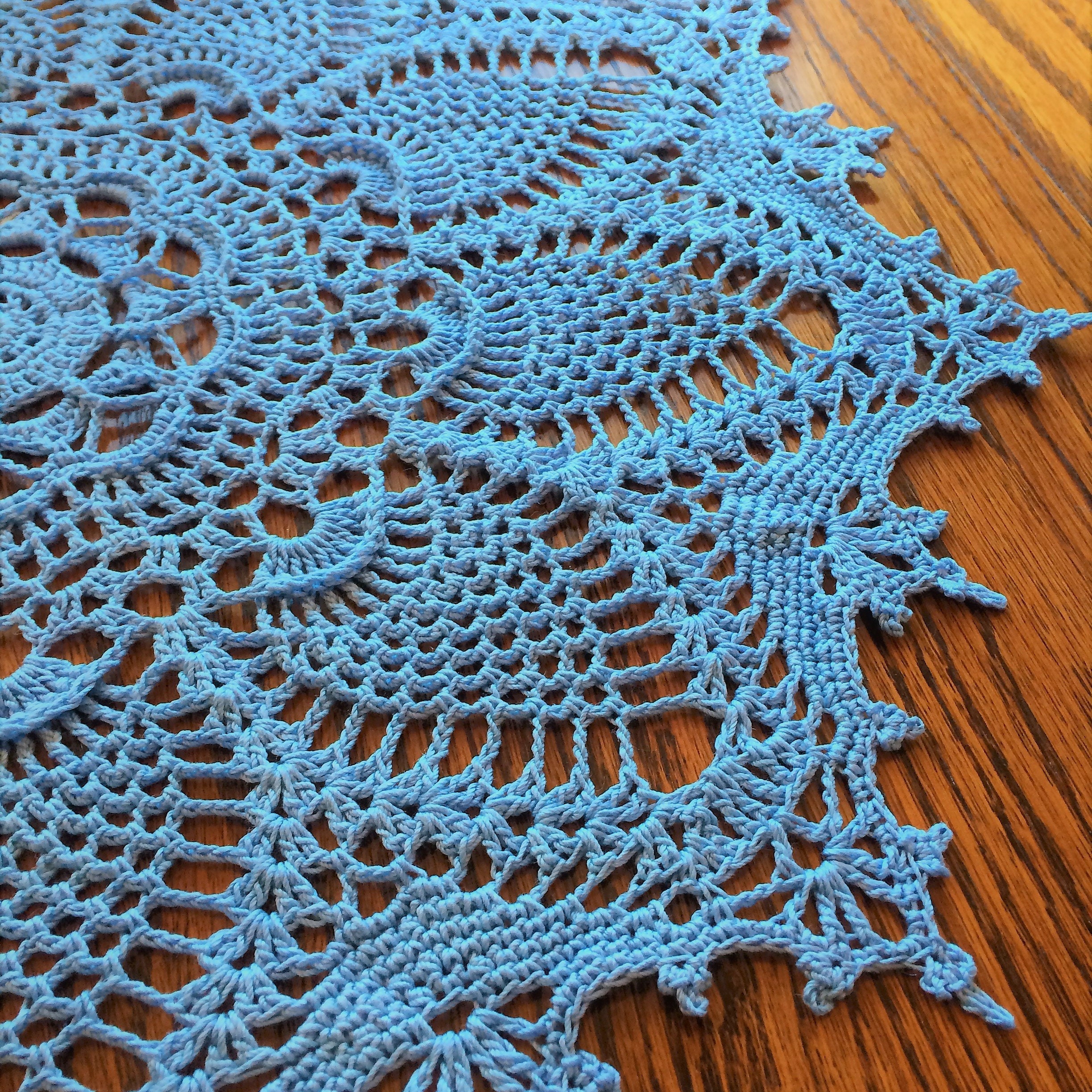 Crochet Doily Made To Order Flower Garden Pineapple Doily