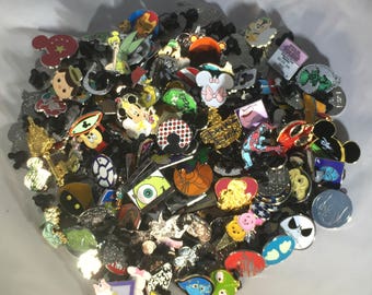 10 Disney Pins and 1 Random Lanyard For Your Disney Pin Necklace USA SHIPPING .99 1-8z
