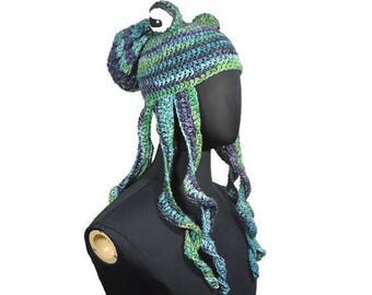 Choose Your Color Crochet Octopus Hat: Octopus Tentacle Stuffed Octopus Fantasy Creatures Sea Creature Under the Sea Hat Crochet Animal Hat