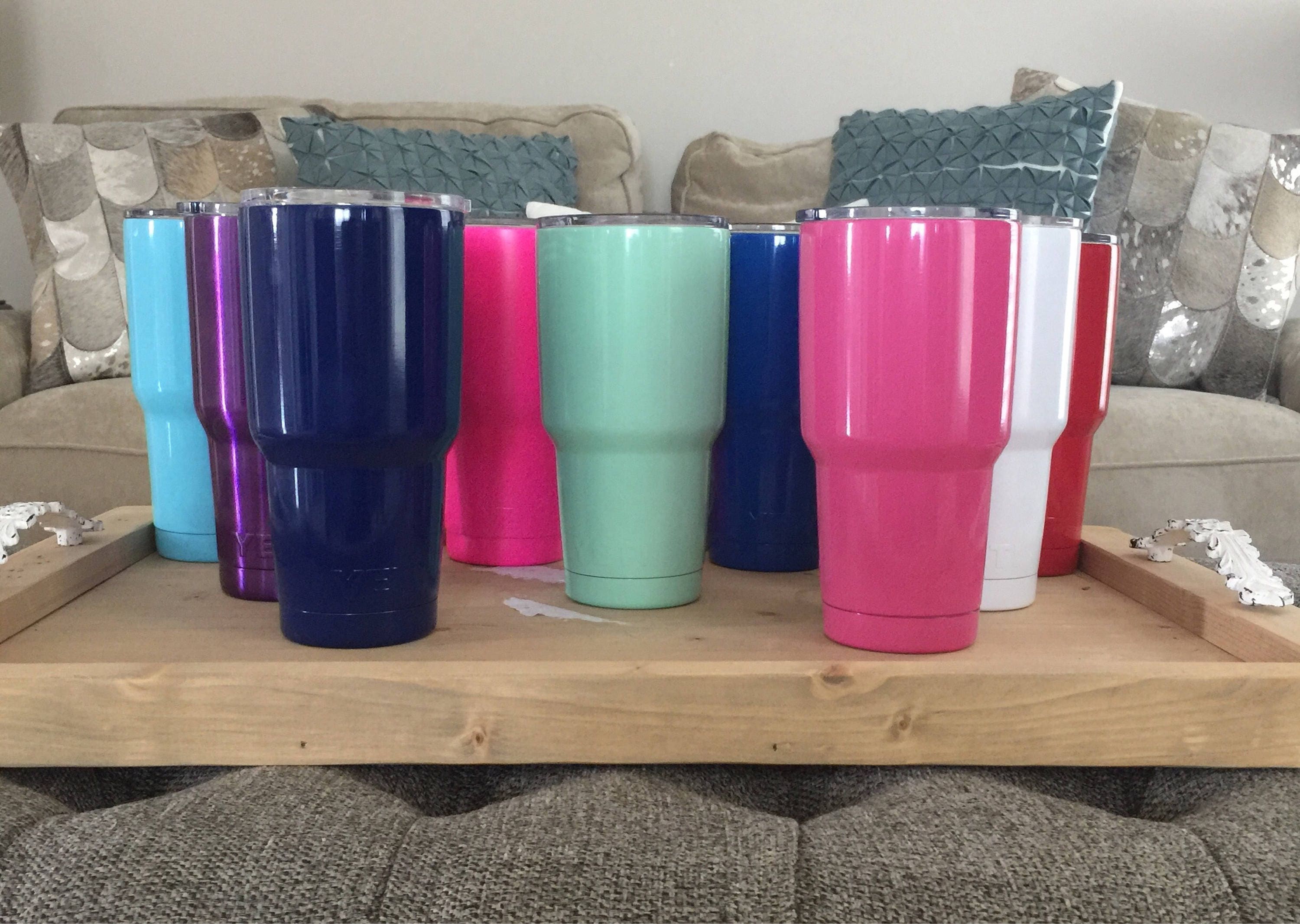 SALE 30oz Color Yeti tumblers laser etched with FREE