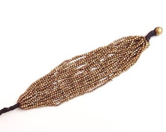 brass beads bracelet perles en lation