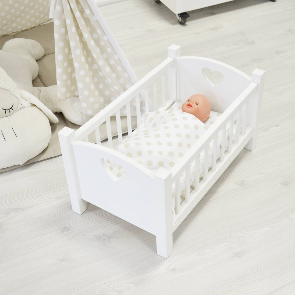 Wooden Doll Bed Handmade From Pine Wood Perfect Zoom