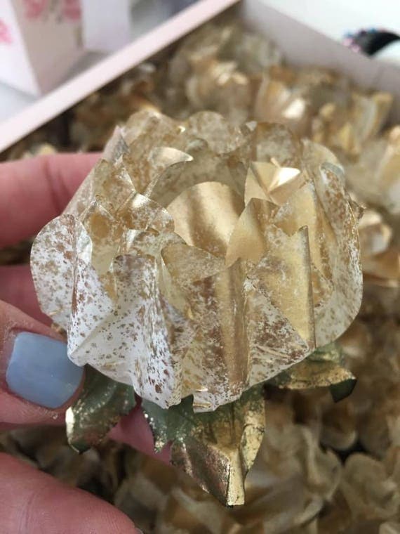 20 Truffle Wrappers gold and white gold Chocolate Wrappers