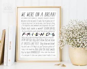 Friends tv show print, Friends tv show, F.R.I.E.N.D.S, central perk friends, central perk, Friends tv show gifts, friends quotes, DOWNLOAD