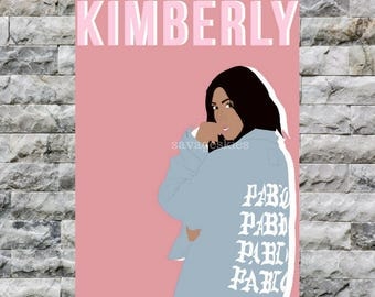 kim kardashian minimalist print // kanye west // kim kardashian west // poster simple