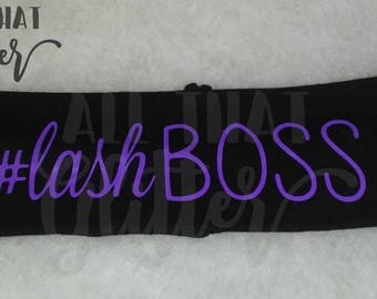 lashboss headband // younique swag // presenter wear // sales team incentive // lash gear// hashtag// #lashboss head band