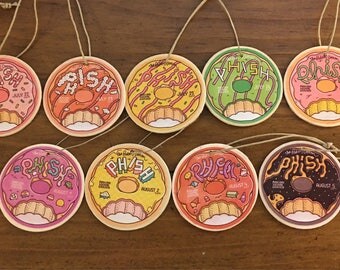 Bakers dozen Phish wood slice setlist ornaments INDIVIDUAL nights