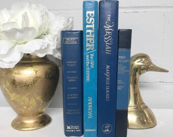 Navy Blue Decorative Book Set