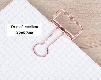 Binder Clip/medium clip/golden rose clip/notebook clip/scrapbooking