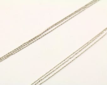 Vintage Italy Three Thin Chains Necklace 925 Sterling Silver NC 936