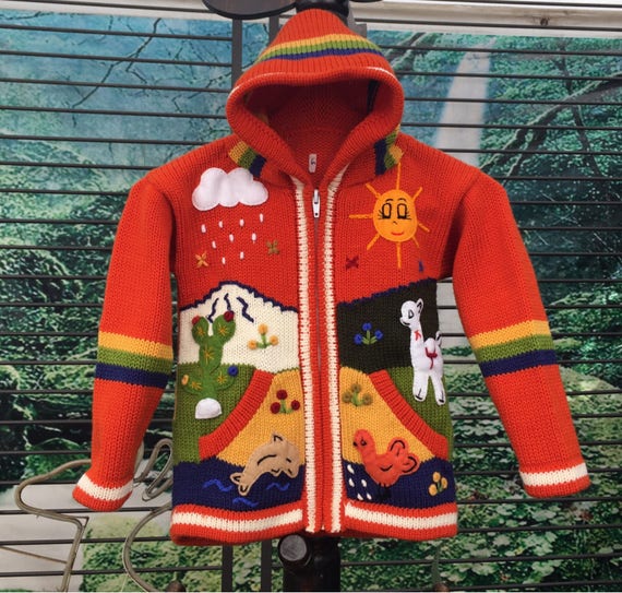 Hand crafted Peruvian Children's sweater Childrens