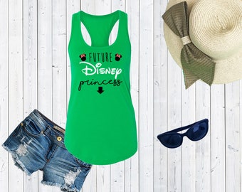 Future Disney Princess Tank. Custom Disney Princesses Tank. Disneyworld Tank. Cute Disney Tanks. Mickey Shirt [E0350