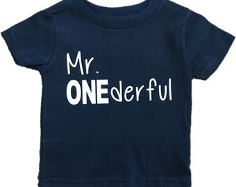 Mr. ONEderful- first birthday shirt