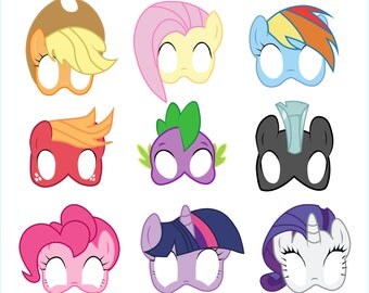 My Little Pony Photo Booth Props Printable, My Little Pony Masks Printable, My Little Pony party, Unicorn props, My Little Pony supplies