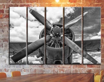 Vintage Airplane Wall Art aircraft propeller | etsy Vintage Airplane Wall Art aircraft propeller | etsy