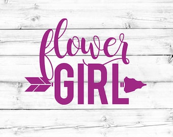 Flower Girl SVG - Wedding Svg, Bride Svg, Bridesmaid Svg, Bachelorette Svg, PNG File, Cut File, Vinyl Design, Cricut, Silhouette, Tribal SVG