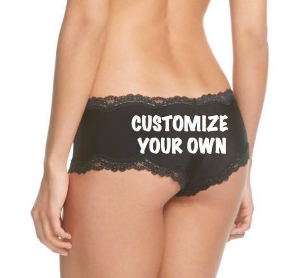 Personalized Bachelorette Party Black Panties FAST SHIPPING, Custom panties for the Bride to Be